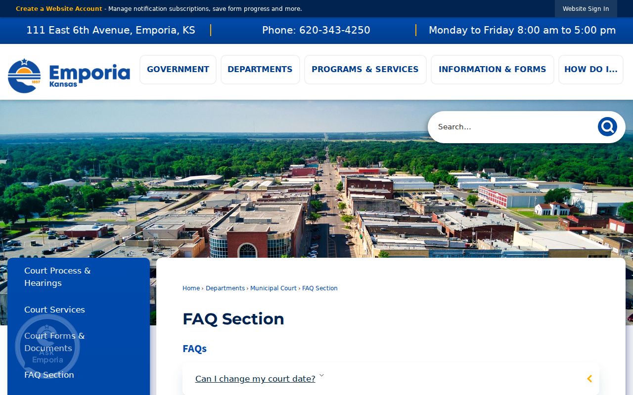 Lyon County Emporia court docket access FAQ