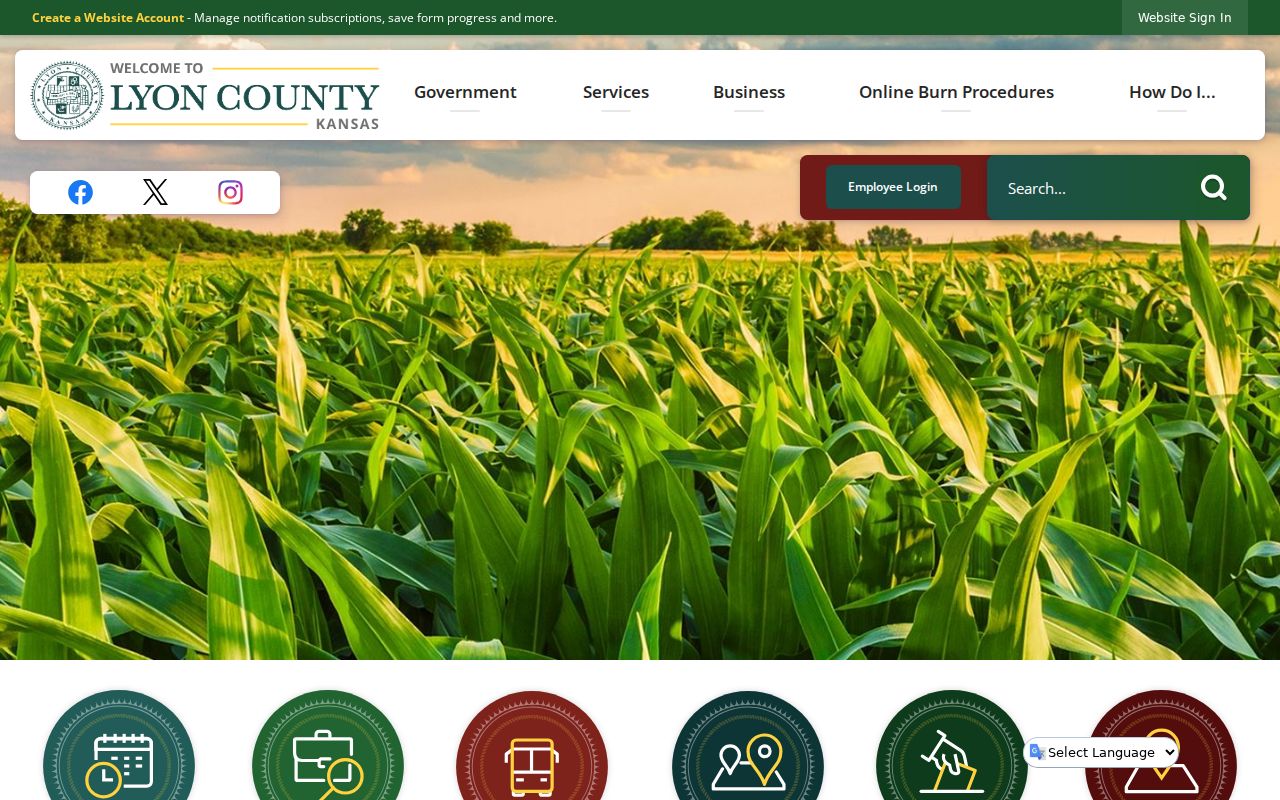 Lyon County government record-routing website