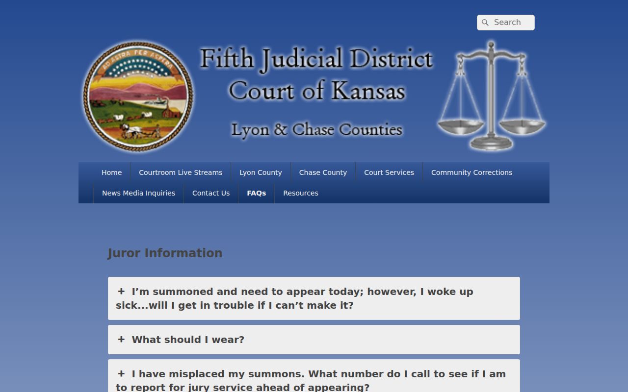 Fifth Judicial District frequently asked questions page