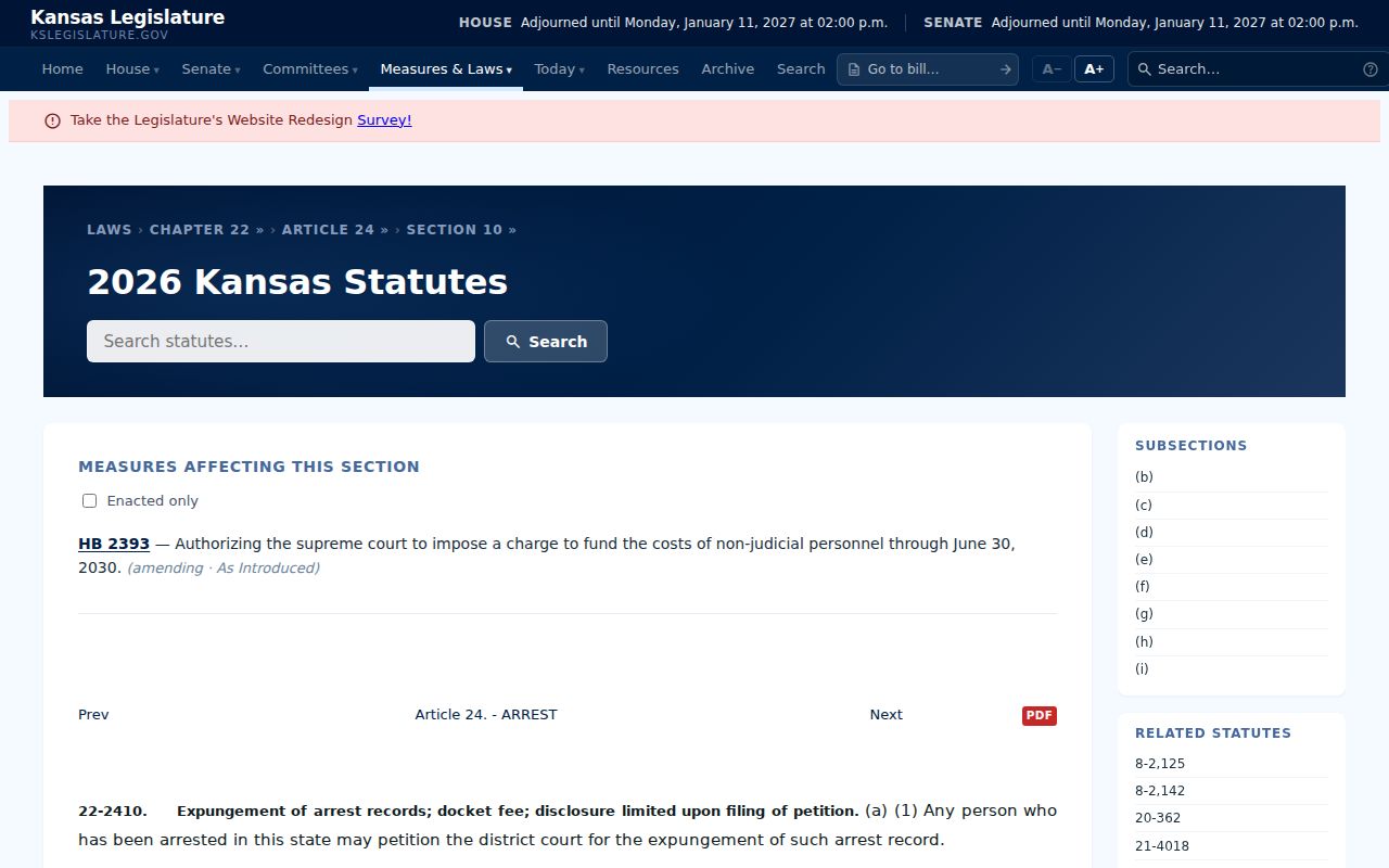 Lyon County Olpe court docket expungement law